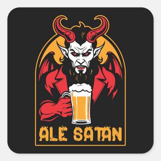 Ale Satan - Drink bier Vierkante Sticker (Voorkant)