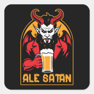 Ale Satan - Drink bier Vierkante Sticker