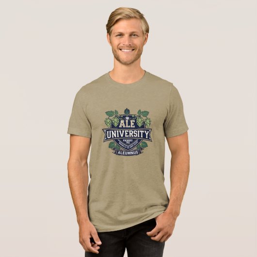 Ale University (Fictional) Tri-Blend Shirt (Voorkant volledig)