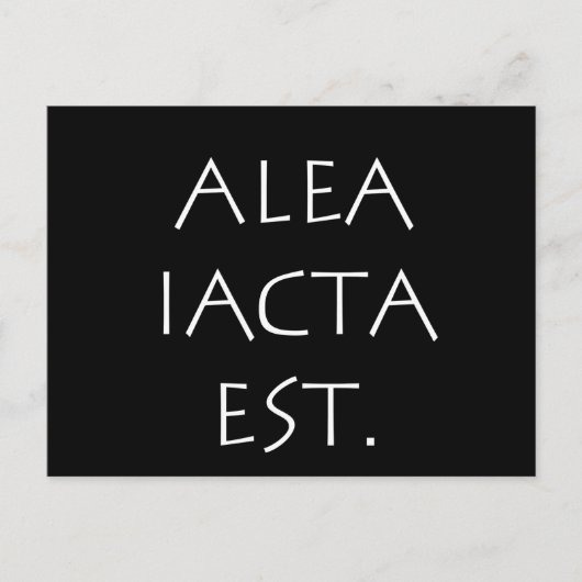Alea Iacta Est Briefkaart (Voorkant)