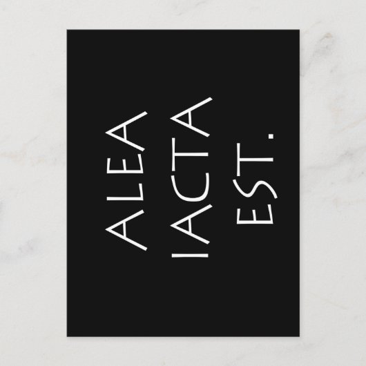 Alea Iacta Est Briefkaart (Voorkant)