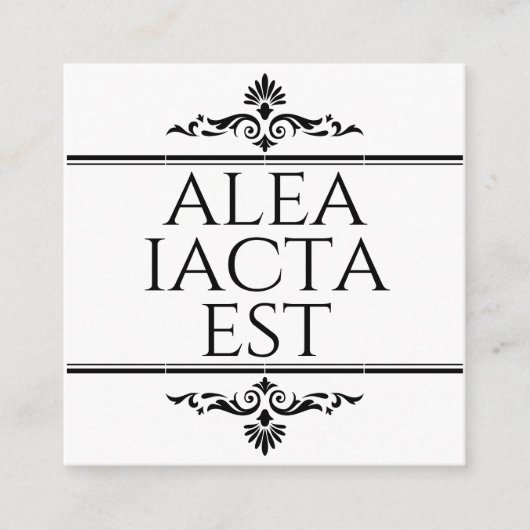 Alea Iacta Est Informatiekaartje (Voorkant)