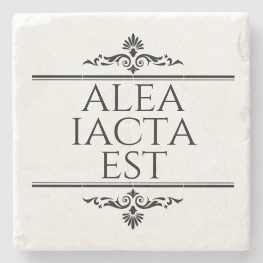 Alea Iacta Est Stenen Onderzetter (Voorkant)
