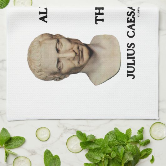 Alea Iacta Est the Die is Cast Caesar Theedoek (Gevouwen)