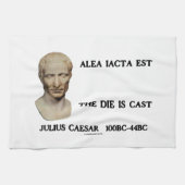 Alea Iacta Est the Die is Cast Caesar Theedoek (Horizontaal)