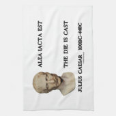 Alea Iacta Est the Die is Cast Caesar Theedoek (Verticaal)