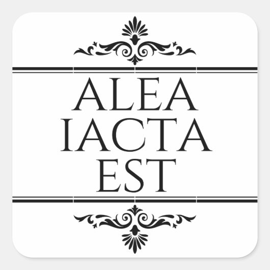 Alea Iacta Est Vierkante Sticker (Voorkant)