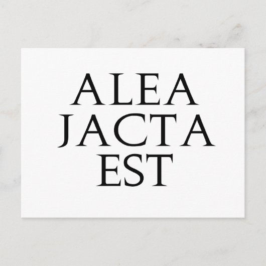Alea Jacta Est Briefkaart (Voorkant)