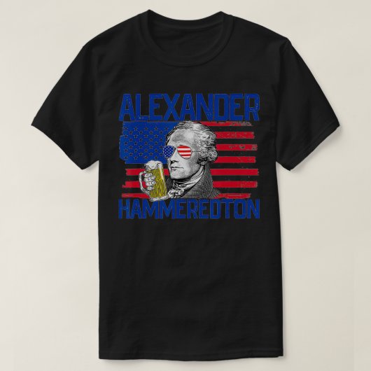 Aleander Hammeredton op 4 juli Aleander Hamilton T-shirt (Design voorkant)