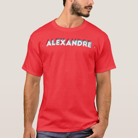 Aleandre Naam Grappige Naam Aleandre 80s thema T-shirt (Voorkant)