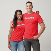 Aleandre Naam Grappige Naam Aleandre 80s thema T-shirt (Unisex)