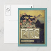 Aleardo Villa ~ Paris Art Nouveau Briefkaart (Voorkant / Achterkant)
