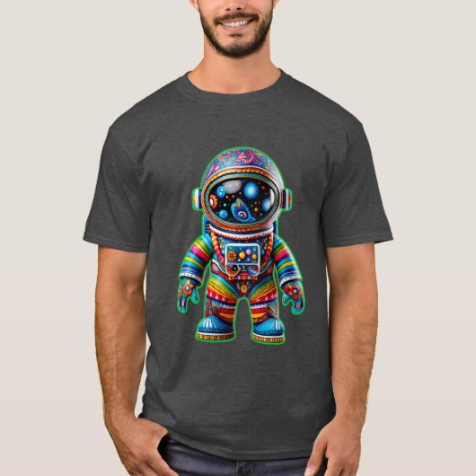 Alebrije Astronaut: Kosmische Guardian T-shirt (Voorkant)