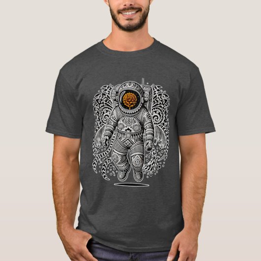 "Alebrije Astronaut Marigold" T-shirt – Folkart (Voorkant)