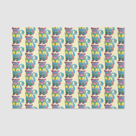 Alebrije katten - Weefselpapier Tissuepapier (Voorkant)