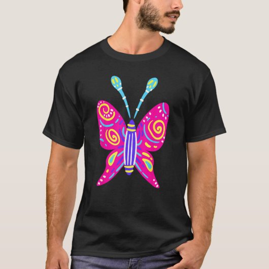 Alebrijes Fantasy Figure Animal Sculpture Butterfl T-shirt (Voorkant)