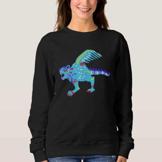 Alebrijes Fantasy Figure Animal Sculpture Dragon Trui (Voorkant)