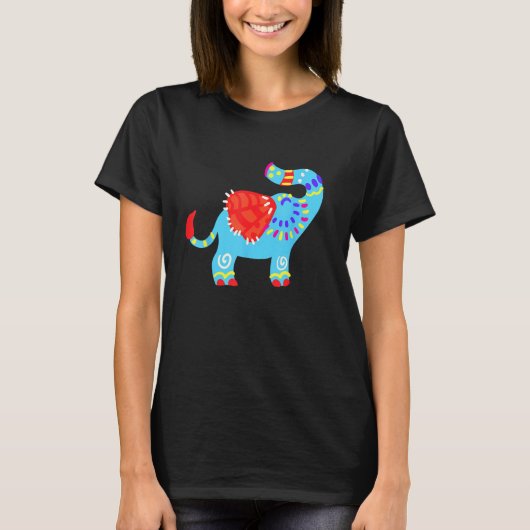 Alebrijes Fantasy Figure Animal Sculpture Elephant T-shirt (Voorkant)