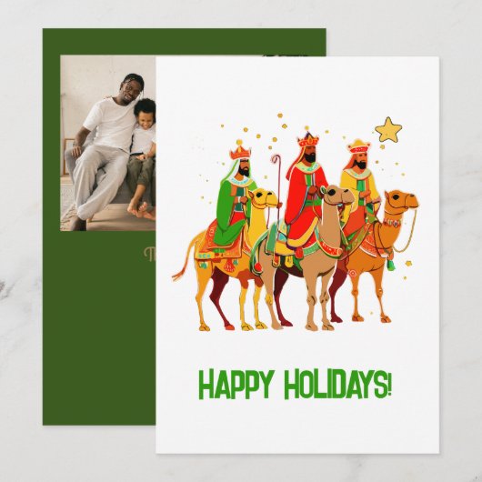 Alebrijes Folk Art Drie Magi Kings  Feestdagenkaart (Voorkant / Achterkant)