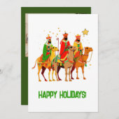 Alebrijes Volkskunst Drie Koningen Aanpasbaar Feestdagenkaart (Voorkant / Achterkant)