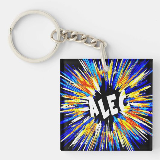Alec Name Art Sleutelhanger (Voorkant)