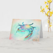 Alecia's vroege schilderijen - "De blauwe krab" Kaart (Gele Bloem)