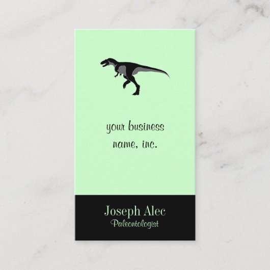 Alectrosaurus Dinosaur Visitekaartje (Voorkant)