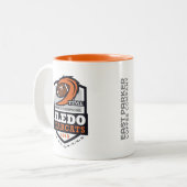 Aledo Bearcats 2019 staatskampioen 9 maal - 11 oz. Tweekleurige Koffiemok (Voorkant links)