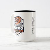 Aledo Bearcats 2019 staatskampioen 9 maal - 15 oz. Tweekleurige Koffiemok (Voorkant links)