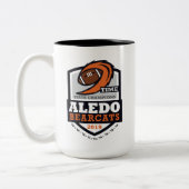 Aledo Bearcats 2019 staatskampioen 9 maal - 15 oz. Tweekleurige Koffiemok (Links)