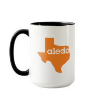 Aledo Texas Coffee-Mok - Oranje en zwart met Paw