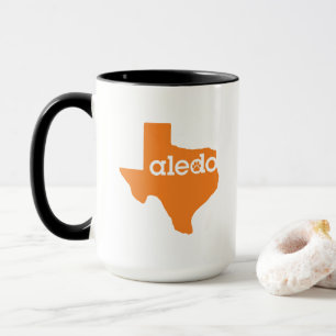 Aledo Texas Coffee-Mok - Oranje en zwart met Paw Mok