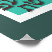 Alef Bet Poster - Modern Blue (Hoek)