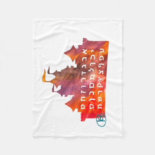 Alef Bet Prinses Kasteel Fleece Deken (Voorkant)