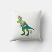 Alefsaurus Hebreeuws Alfabet Dinosaurus Art Kussen (Achterkant)