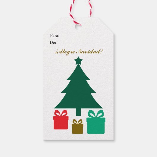 Alegre Navidad Cadeaulabel (Achterkant)