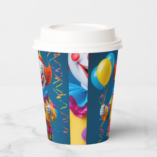 ¡Alegre Payaso de Fiesta! Papieren Bekers (Links)