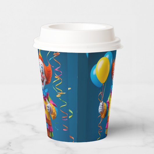 ¡Alegre Payaso de Fiesta! Papieren Bekers (Rechts)