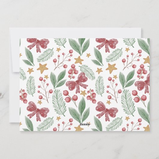 Alegría | Tarjeta Navideña Moderna con 2 Fotos Feestdagenkaart (Achterkant)