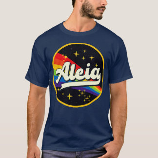 Aleia regenboog in ruimte  stijl t-shirt