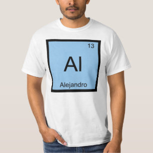 Alejandro Naam Chemie Element Periodiek Systeem T-shirt