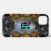 Alembertaine Elegant Baroque Girly Monogram Case-Mate iPhone Case (Achterkant (horizontaal))