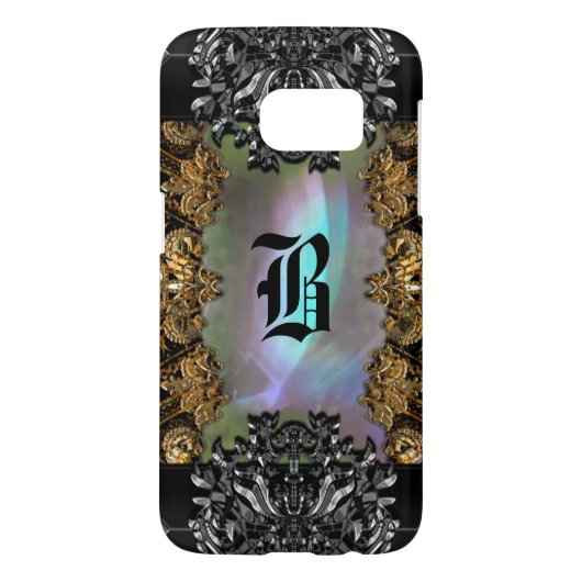 Alembertaine Elegant Baroque Girly Monogram Case-Mate Samsung Galaxy Hoesje (Achterkant)