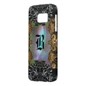 Alembertaine Elegant Baroque Girly Monogram Case-Mate Samsung Galaxy Hoesje (Achterkant Links)