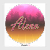 Alena Vorname Name golden pink Aufkleber Sticker (Vel)