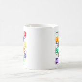 Aleph-Bet (Hebreeuwse Alfabet) - Regenboog Koffiemok (Center)