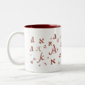 Aleph en A (11 oz) Tweekleurige Koffiemok (Links)
