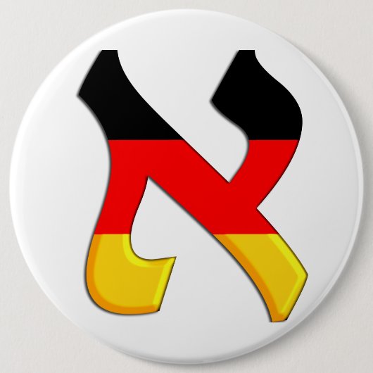 Aleph German.png Ronde Button 6,0 Cm (Voorkant)