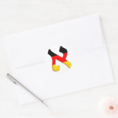 Aleph German.png Ronde Sticker (Envelop)