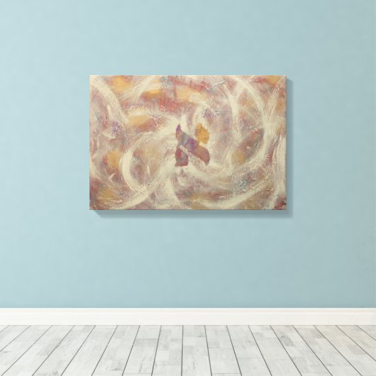 Aleph Hebrew Letter- Kabbalah Canvas Afdruk (Insitu (Houten vloer))